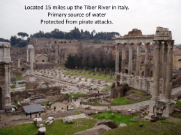 Located 15 miles up the Tiber River in Italy. Primary
