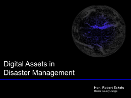 Digital Assets in Disaster Management