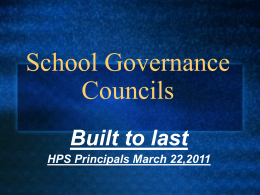 School Governance Councils - Leadership Greater Hartford
