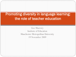 Promoting diversity in language learning: the role of