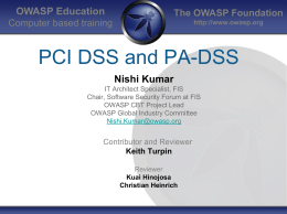PCI DSS And PA-DSS Version 2 Training Rev 1