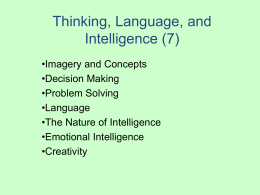 Cognition, Language, and Creativity