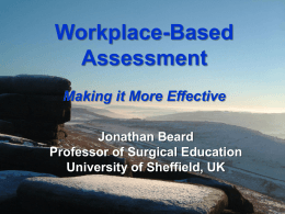 Validation of Work Place Based Assessment