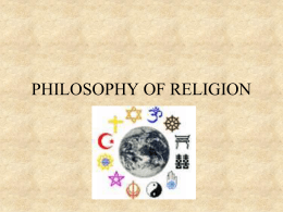 Philosophy of Religion - University of Missouri