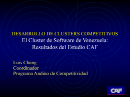 DESARROLLO DE CLUSTERS COMPETITIVOS El Cluster de …