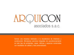 Diapositiva 1 - Presentando: Arquicon Asociados