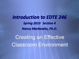 Introduction to EDTE 246 - San Jose State University