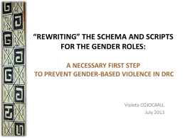REWRITING” THE SCHEMA AND SCRIPTS FOR GENDER …