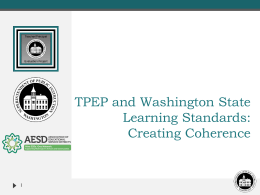 Washington State Teacher/Principal Evaluation Program