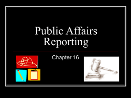 Public Affairs Reporting