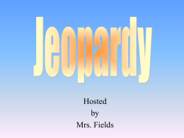 Jeopardy - Putnam City Schools