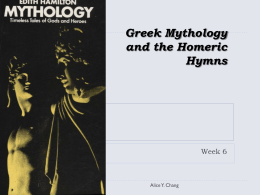 Greek Mythology and the Homeric Hymns
