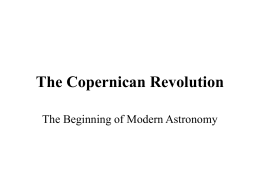 The Copernican Revolution - Atlanta Public Schools / …