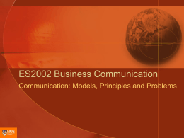 ES2002 Communication Process
