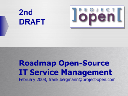 ]project-open[ IT Service Management Roadmap