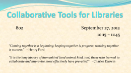 Collaborative Tools for Libraries