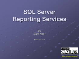 SQL Server 2005 Reporting Services