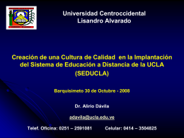 Universidad Centroccidental Lisandro Alvarado