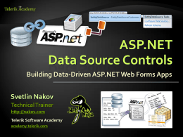 ASP.NET Data Source Controls