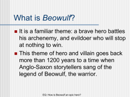 Why is Beowulf important?