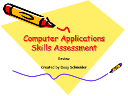 Computer Applications Skills Assessment
