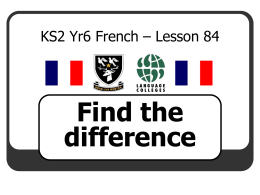 KS2 Yr 5 French – Lesson 1
