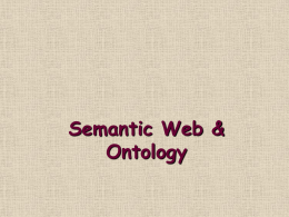 Introduction Semantic Web and Ontology