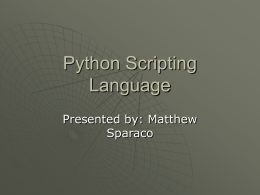 Python Scripting Language - IST Home | Information