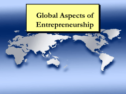 Chapter 14: Global Aspects of Entrepreneurship