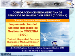 ICAO/ASPA Regional Seminar on Safety Management …