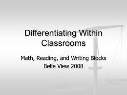 Differentiating Within Classrooms: Research, Practice, and