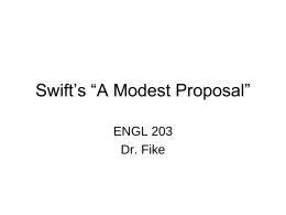 Swift’s “A Modest Proposal”