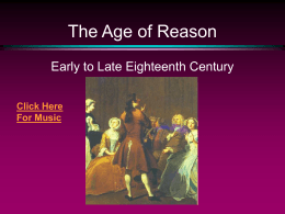 The Age of Reason - University of Mississippi