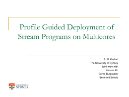 Static Translation of Stream Program to a Parallel System