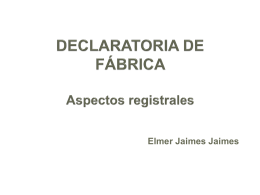 DECLARATORIA DE FABRICA