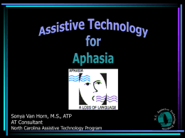 AT for Aphasia - PowerPoint Presentation
