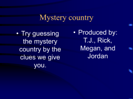 Mystery country - EdTech Boise State