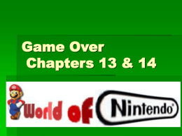 Game Over Chapters 13 & 14