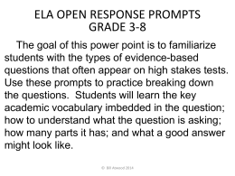 Grade 3, 2008 - COLLINS WRITING PROGRAM