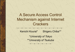 A Secure Access Control Mechanism against Internet …