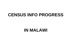 CENSUS INFO PROGRESS IN MALAWI