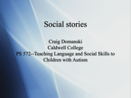 Social stories - Caldwell University