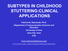 STUTTERING RESEARCH AND TREATMENT
