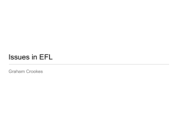 Issues in EFL