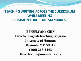 Successful of Teaching Writing for School and Beyond