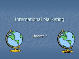 International Marketing - University of Rio Grande