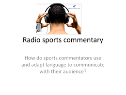 Radio sports commentary