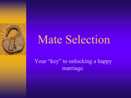 Mate Selection - Utah Education Network