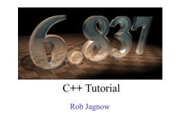 6.837 C++ Tutorial - MIT Computer Science and Artificial