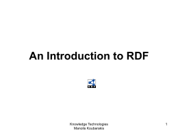 Introduction to RDF